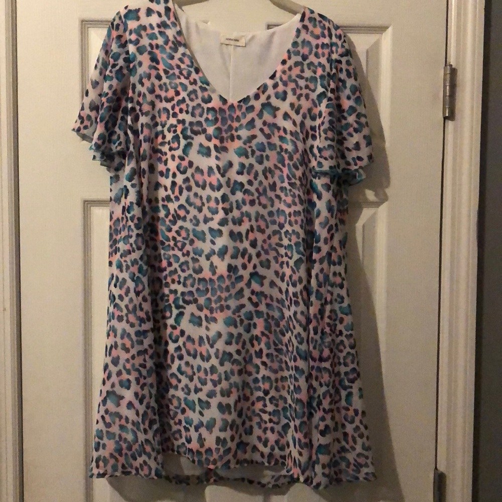 NWOT Adrienne leopard print dress